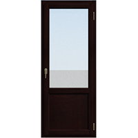 Комбинированная, филенчатая, одностворчатая балконная дверь Палисандр